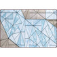 Simple Modern Rug in Blue Colorblock Triangle Pattern Rug Polyester Washable Carpet for Home Decoration Clearhalo 'Area Rug' 'Modern' 'Rugs' Rug' 1693127