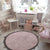 Casual Living Room Rug in Grey and Pink Plain Rug Polyester Machine Washable Anti-Slip Area Rug Pink 3'11" x 3'11" Clearhalo 'Area Rug' 'Casual' 'Rugs' Rug' 1693151