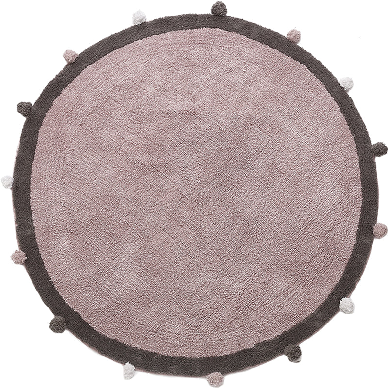 Casual Living Room Rug in Grey and Pink Plain Rug Polyester Machine Washable Anti-Slip Area Rug Clearhalo 'Area Rug' 'Casual' 'Rugs' Rug' 1693153