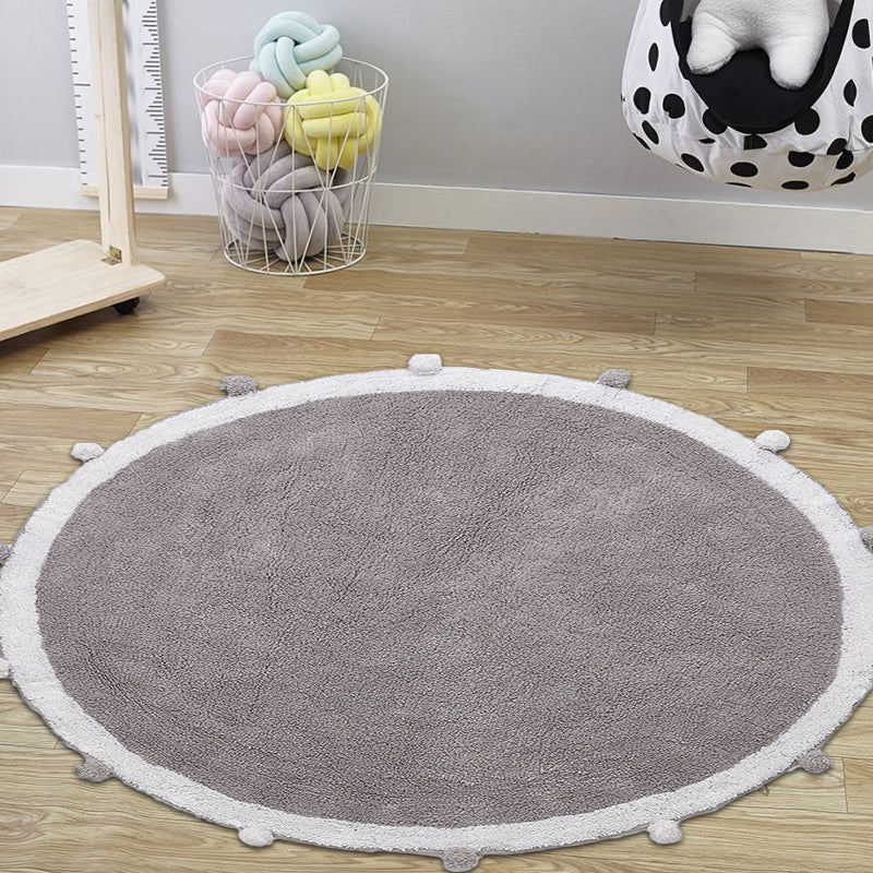 Casual Living Room Rug in Grey and Pink Plain Rug Polyester Machine Washable Anti-Slip Area Rug Clearhalo 'Area Rug' 'Casual' 'Rugs' Rug' 1693156