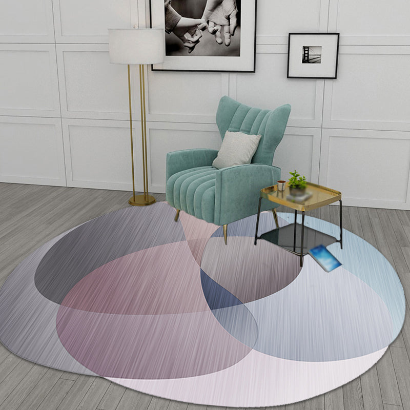 Grey Irregular Bedroom Rug Novelty Color Block Pattern Area Rug Polyester Stain-Resistant Carpet Clearhalo 'Area Rug' 'Rug' 1693353