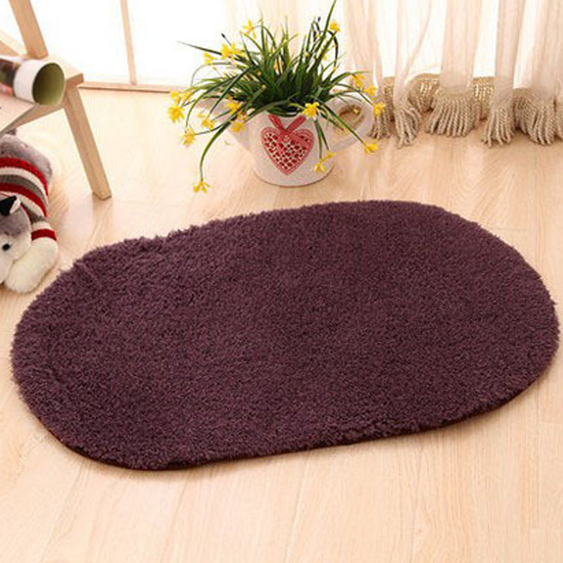 Contemporary Casual Rug in Red and Grey Solid Color Rug Polyester Non-Slip Carpet for Home Decoration Purple Clearhalo 'Area Rug' 'Casual' 'Rugs' Rug' 1693683