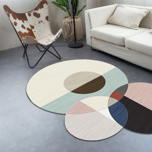 Novelty Living Room Irregular Rug Colorful Color Block Circle Print Rug Polyester Pet Friendly Area Rug Clearhalo 'Area Rug' 'Rug' 1693770