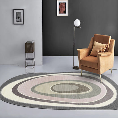 Novelty Living Room Irregular Rug in Grey and Brown Color Block Print Rug Polyester Pet Friendly Area Rug Grey Clearhalo 'Area Rug' 'Rug' 1693787