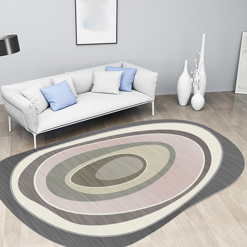 Novelty Living Room Irregular Rug in Grey and Brown Color Block Print Rug Polyester Pet Friendly Area Rug Clearhalo 'Area Rug' 'Rug' 1693788