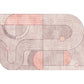 Casual Novelty Irregular Rug in Pink Colorblock Pattern Rug Polyester Pet Friendly Carpet for Home Decor Clearhalo 'Area Rug' 'Rug' 1693826