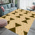 Yellow Bedroom Rug Modern Triangle Maze Pattern Area Rug Polyester Stain-Resistant Carpet Yellow Clearhalo 'Area Rug' 'Modern' 'Rugs' Rug' 1693855
