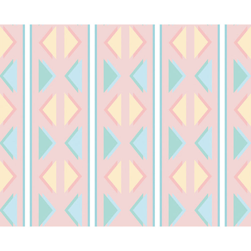 Contemporary Modern Rug in Pink Triangle Pattern Rug Polyester Stain-Resistant Carpet for Home Decoration Clearhalo 'Area Rug' 'Modern' 'Rugs' Rug' 1693865