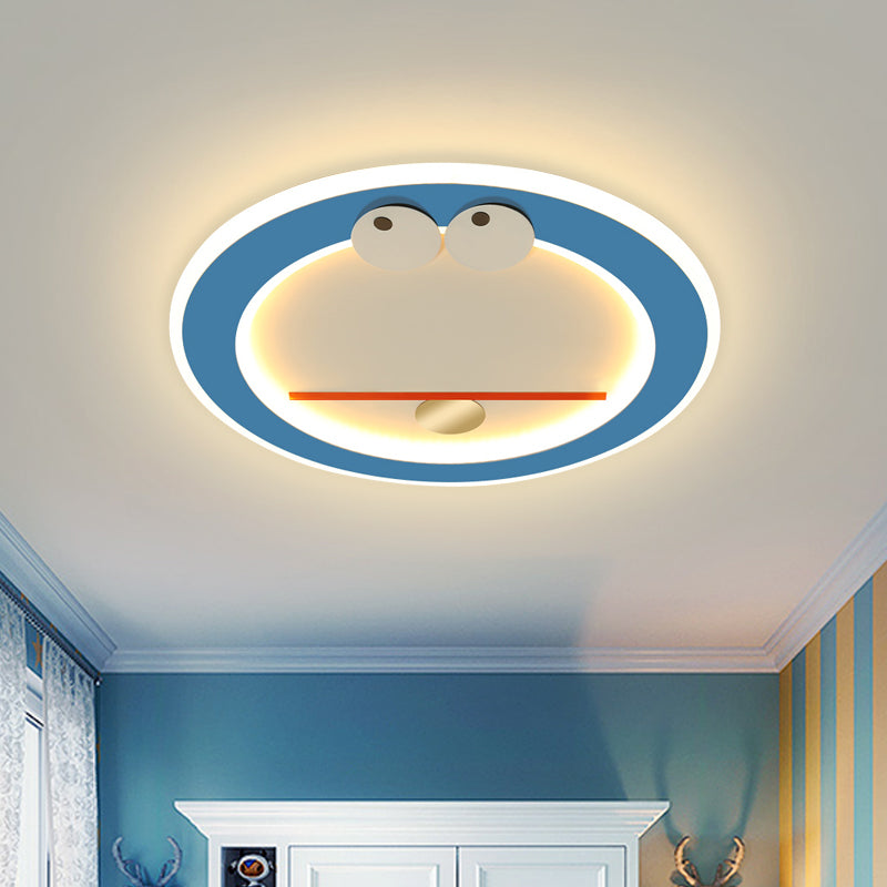 Acrylic Cat Flush Light Fixture Cartoon LED Flush Mount Lighting in Blue in Warm/White Light Blue Clearhalo 'Ceiling Lights' 'Close To Ceiling Lights' 'Close to ceiling' 'Flush mount' Lighting' 1694200