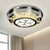 Stainless-Steel Round Ceiling Mounted Light Modern K9 Crystal LED Flush Mount Fixture with Twisted/Oval Pattern Clear A Clearhalo 'Ceiling Lights' 'Close To Ceiling Lights' 'Close to ceiling' 'Flush mount' Lighting' 1694224