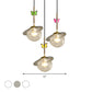 Opal Glass Global Hanging Light Cartoon 3-Bulb White/Clear/Smoky Pendant Lighting with Round/Linear Canopy and Dragonfly Deco Clearhalo 'Ceiling Lights' 'Modern Pendants' 'Modern' 'Pendant Lights' 'Pendants' Lighting' 1694357