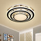 Simple Style LED Ceiling Fixture Black Circular Flush Mount Light with Acrylic Shade Clearhalo 'Ceiling Lights' 'Close To Ceiling Lights' 'Close to ceiling' 'Flush mount' Lighting' 1694437