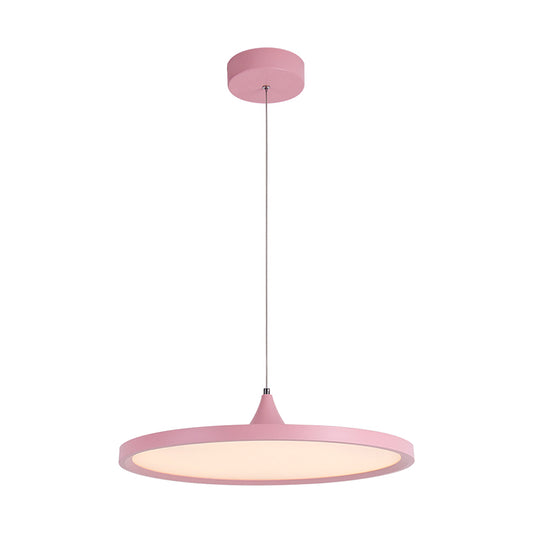 Ultra-Thin Hanging Light Simple Acrylic LED Pink Pendant Lamp in Warm/White Light, 16.5"/20.5" Wide Clearhalo 'Ceiling Lights' 'Pendant Lights' 'Pendants' Lighting' 1694475