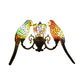 3 Lights Parrot Wall Lighting Rustic Lodge Stained Glass Indoor Lighting for Living Room Clearhalo 'Industrial' 'Middle century wall lights' 'Tiffany wall lights' 'Tiffany' 'Wall Lamps & Sconces' 'Wall Lights' Lighting' 169448