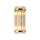 Modernist 2 Lights Wall Lamp Gold Cylinder Wall Mount Lighting with Clear Crystal Rod Shade Clearhalo 'Modern wall lights' 'Modern' 'Wall Lamps & Sconces' 'Wall Lights' Lighting' 1694549