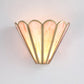 Brass Badminton Wall Light Fixture Cartoon 1-Light Pink Glass Wall Mount Lamp for Living Room Clearhalo 'Wall Lamps & Sconces' 'Wall Lights' Lighting' 1694693