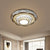 Modernism Floral Ceiling Flush Mount Crystal Block LED Parlor Flushmount in Chrome, Warm/White Light - Chrome - Clearhalo - 'Ceiling Lights' - 'Close To Ceiling Lights' - 'Close to ceiling' - 'Flush mount' - Lighting' - 1694735
