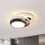 Acrylic Round Flush Mount Lamp Modern LED Black and White Flush Light Fixture for Bedroom Black-White Clearhalo 'Ceiling Lights' 'Close To Ceiling Lights' 'Close to ceiling' 'Flush mount' Lighting' 1694744
