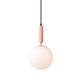 Globe Milk Glass Hanging Lighting Modern 1-Head Black/Grey/White Pendant Light for Study Room Clearhalo 'Ceiling Lights' 'Close To Ceiling Lights' 'Glass shade' 'Glass' 'Pendant Lights' 'Pendants' Lighting' 1694818
