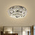 Layered Ring Crystal Block Ceiling Lamp Contemporary LED Chrome Semi Flush Mount in Warm/White Light - Chrome - Clearhalo - 'Ceiling Lights' - 'Close To Ceiling Lights' - 'Close to ceiling' - 'Semi-flushmount' - Lighting' - 1694922
