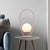 Global White Glass Table Lamp Modernist 1 Bulb Pink Reading Light with Double Oblong Decor Pink Clearhalo 'Lamps' 'Table Lamps' Lighting' 1694926