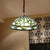 3 Lights Bowl Chandelier Lamp Antique Green Stained Glass Ceiling Hang Fixture with Vine Plant Pattern Green Clearhalo 'Ceiling Lights' 'Chandeliers' 'Close To Ceiling Lights' 'Industrial' 'Middle Century Chandeliers' 'Tiffany Chandeliers' 'Tiffany close to ceiling' 'Tiffany' Lighting' 1694972