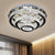 Clear Crystal Circular Ceiling Mounted Fixture Modernist Stainless-Steel LED Flush Light for Dining Room - Clear - Clearhalo - 'Ceiling Lights' - 'Close To Ceiling Lights' - 'Close to ceiling' - 'Flush mount' - Lighting' - 1695004