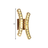 Crystal Dual Vertical Wall Sconce Lighting Simple LED Wall Light Fixture in Stainless-Steel, Warm/White Light Clearhalo 'Modern wall lights' 'Modern' 'Wall Lamps & Sconces' 'Wall Lights' Lighting' 1695048
