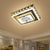 Oblong Drawing Room Ceiling Light Crystal Block LED Modernism Flush Mount with Folding Fan Pattern in Chrome