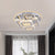 Simple Square Ceiling Flush Mount Crystal Block Dining Room LED Semi Flush Lamp in Chrome, Remote Control Stepless Dimming Light Chrome Remote Control Stepless Dimming Clearhalo 'Ceiling Lights' 'Close To Ceiling Lights' 'Close to ceiling' 'Semi-flushmount' Lighting' 1695086