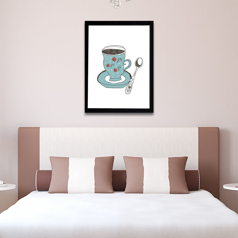Coffee Cup Diet Wall Art Traditional Textured Canvas Print in Light Color for Kitchen Clearhalo 'Art Gallery' 'Canvas Art' 'Traditional' Arts' 1695124