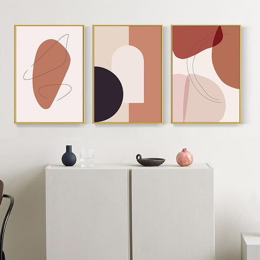 Scandinavian Abstract Figure Wall Art Canvas Decorative Orange Painting for Drawing Room Clearhalo 'Arts' 'Canvas Art' 1695147