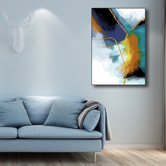 Illustration Painting Modern Style Art Abstract in Blue, Multiple Sizes Available Clearhalo 'Art Gallery' 'Canvas Art' 'Contemporary Art Gallery' 'Modern' Arts' 1695185