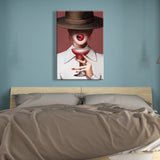 Victorian Fashion Lady Art Print Dark Color Decorative Wall Decor for Sleeping Room Clearhalo 'Arts' 'Canvas Art' 1695221