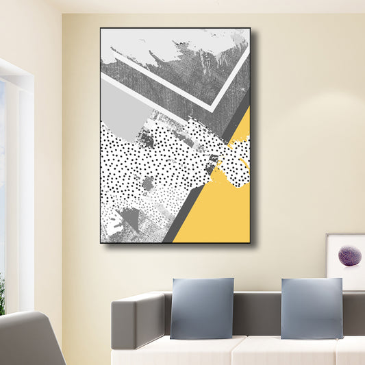 Contemporary Style Wall Decor Gray Novel Abstract Pattern Painting, Multiple Sizes Grey Clearhalo 'Art Gallery' 'Canvas Art' 'Contemporary Art Gallery' 'Modern' Arts' 1695303