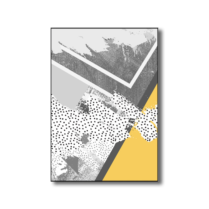 Contemporary Style Wall Decor Gray Novel Abstract Pattern Painting, Multiple Sizes Clearhalo 'Art Gallery' 'Canvas Art' 'Contemporary Art Gallery' 'Modern' Arts' 1695306