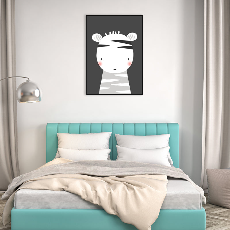 Pastel Color Sheep Painting Textured Kids Style Children's Bedroom Wall Art Print White Clearhalo 'Art Gallery' 'Canvas Art' 'Kids' Arts' 1695354