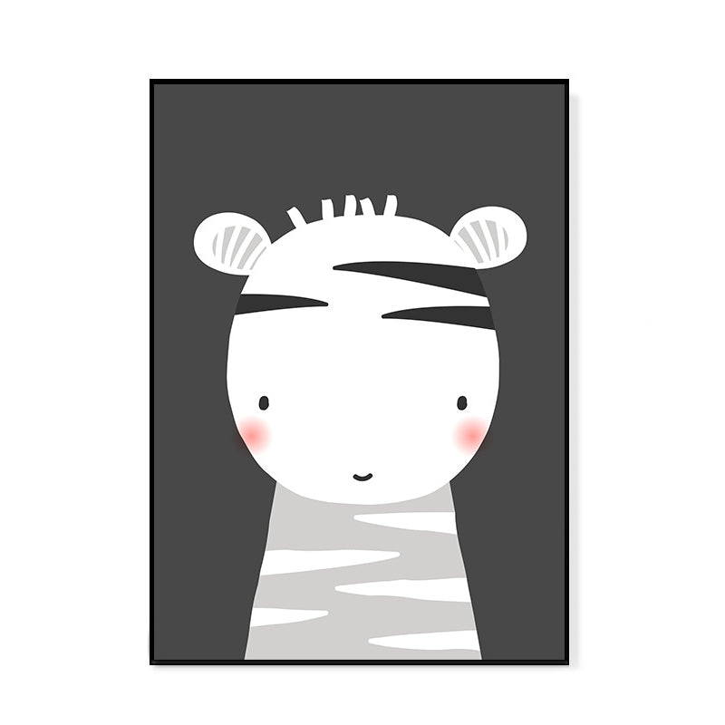 Pastel Color Sheep Painting Textured Kids Style Children's Bedroom Wall Art Print Clearhalo 'Art Gallery' 'Canvas Art' 'Kids' Arts' 1695357