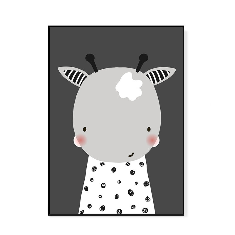 Pastel Color Sheep Painting Textured Kids Style Children's Bedroom Wall Art Print Clearhalo 'Art Gallery' 'Canvas Art' 'Kids' Arts' 1695366