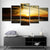 Yellow Sunset Landscape Wall Art Planet Fictional Multi-Piece Canvas for Boys Room Yellow Clearhalo 'Art Gallery' 'Canvas Art' 'Kids' Arts' 1695374