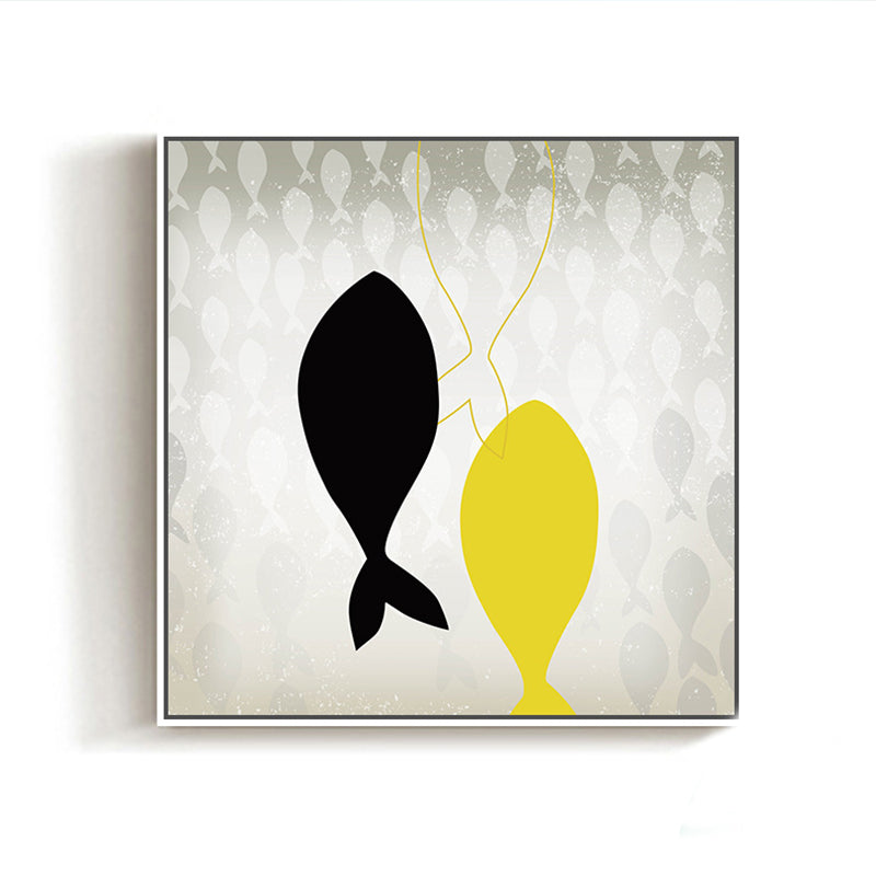 Textured Great Cetacean Painting Canvas Children's Art Wall Decor for Kids Bedroom Clearhalo 'Art Gallery' 'Canvas Art' 'Kids' Arts' 1695440