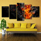 Nirvana Canvas Art Modern Beautiful Woman on Fire Wall Decor in Yellow and Black Clearhalo 'Art Gallery' 'Canvas Art' 'Contemporary Art Gallery' 'Modern' Arts' 1695447