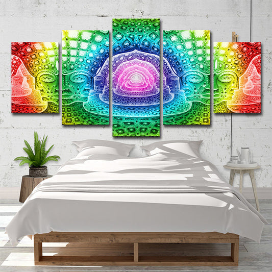 Modern Religious Buddhism Wall Art Green Multi-Piece Canvas Print for Living Room Clearhalo 'Art Gallery' 'Canvas Art' 'Contemporary Art Gallery' 'Modern' Arts' 1695461