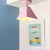 Modern Ceiling Light for Bedroom, Metal Semi Flush Light with Pyramid Shade for Children Pink Clearhalo 'Ceiling Lights' 'Close To Ceiling Lights' 'Close to ceiling' 'Semi-flushmount' Lighting' 169566