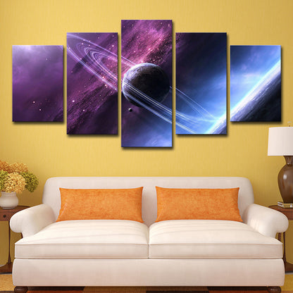 Purple Digital Print Planet Canvas Multi-Piece Fictional Child Bedroom Wall Art Purple Clearhalo 'Art Gallery' 'Canvas Art' 'Kids' Arts' 1695819