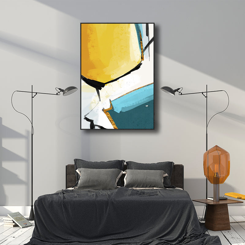 Abstract Pattern Painting Yellow Canvas Wall Art Textured, Multiple Sizes Available Yellow Design 1 Clearhalo 'Art Gallery' 'Canvas Art' 'Contemporary Art Gallery' 'Modern' Arts' 1695846