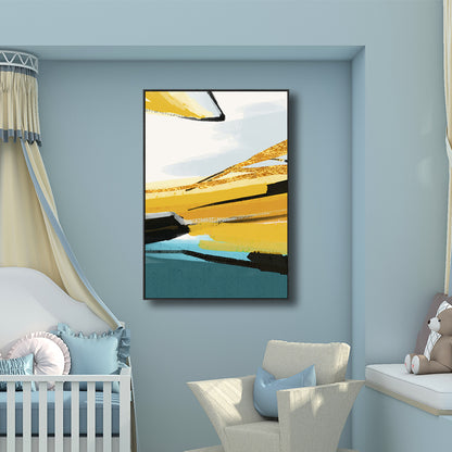 Abstract Pattern Painting Yellow Canvas Wall Art Textured, Multiple Sizes Available Yellow Design 2 Clearhalo 'Art Gallery' 'Canvas Art' 'Contemporary Art Gallery' 'Modern' Arts' 1695853