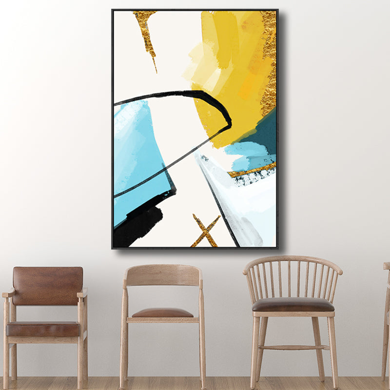 Abstract Pattern Painting Yellow Canvas Wall Art Textured, Multiple Sizes Available Clearhalo 'Art Gallery' 'Canvas Art' 'Contemporary Art Gallery' 'Modern' Arts' 1695859