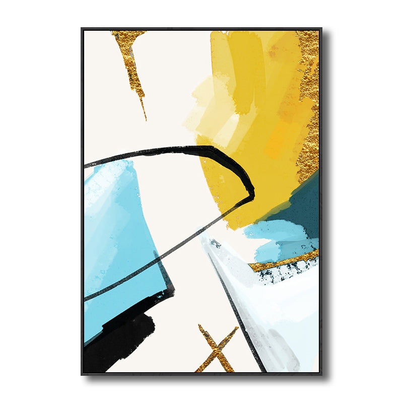 Abstract Pattern Painting Yellow Canvas Wall Art Textured, Multiple Sizes Available Clearhalo 'Art Gallery' 'Canvas Art' 'Contemporary Art Gallery' 'Modern' Arts' 1695860