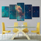 Galaxy and Stars Print Canvas Bedroom Outer Space View Wall Art in Green for Decor Clearhalo 'Art Gallery' 'Canvas Art' 'Kids' Arts' 1695888